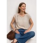 Street One shirt knoop detail clay sand 346815 177