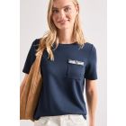 Street One detail shirt darkest blue 325603 17915