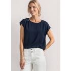 Street One shirt knoop detail blue 346815 17915
