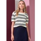 Street One zig zag shirt off white 303965 20108