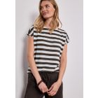 Street One streep shirt espresso brown 324494 2727