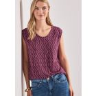 Street One print top blush berry 325634 27846