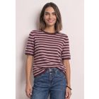 Street One streep shirt rustic rouge 303876 27935