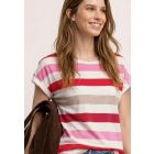Street One streep shirt salsa red 325098 37504