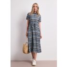 Street One maxi print jurk frozen wave 144834 3760
