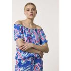 Tramontana print shirt print blues D02-12-402