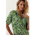 Tramontana print top greens D02-16-401