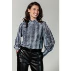 Tramontana snake print top grey Q18-14-401