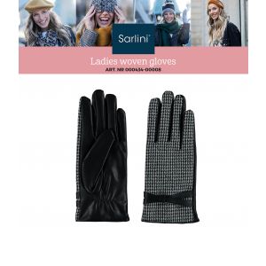 Sarlini handschoen pied de poule zwart 000434-0000-One Size