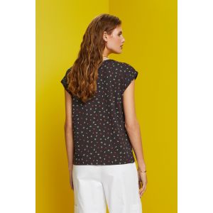 Esprit all over print shirt anthracite 063EE1K303 