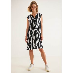 Street One zebraprint jurk black 143618 20001