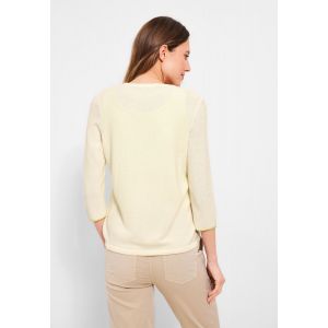 Cecil v-hals shirt raw sand beige 302319 12748