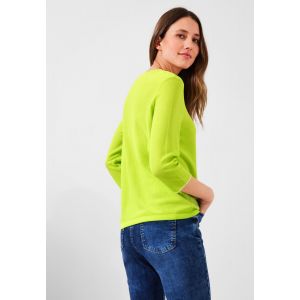 Cecil v-hals shirt lime light yellow 302319 14749