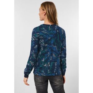Cecil print sweater deep blue 318973 30128
