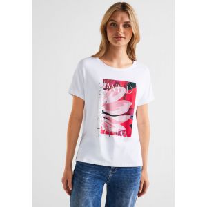 Street One frontprint shirt white 320188 30000