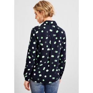 Cecil stippen blouse deep blue 343704 30128
