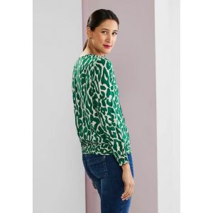 Street One print blouse brisk green 343797 34650