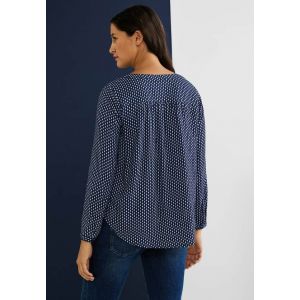Street One print blouse deep blue 343853 31238