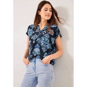 Cecil print blouse deep blue 344025 30128