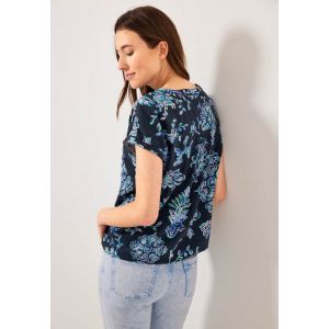 Cecil print blouse deep blue 344025 30128