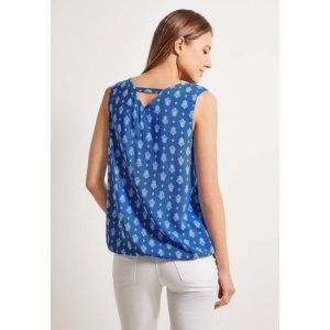 Cecil print blouse top blue sea 344037 24922