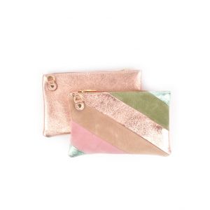 Guiliano rainblow metallic tas roze 552807-One Size