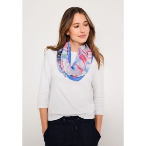 Cecil ronde print sjaal vanilla white  572122 3347-A