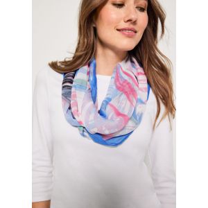 Cecil ronde print sjaal vanilla white  572122 3347-A