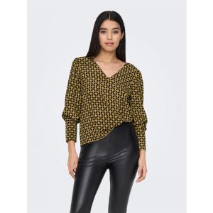 JDY print blouse dried tobacco 15270304