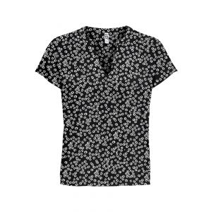JDY print blouse black flowers 15249287