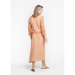 Tramontana sweater met kant salmon Q09-07-602 3400