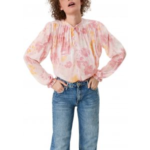 QS print blouse light pink 2111802 41A2