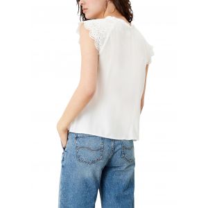 QS blouse top off white 2112877 0200