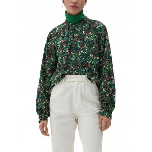 QS print blouse green 2117759 76A5