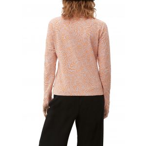 QS tricot print blouse lilac pink 2132901 41A4