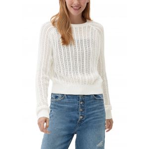 QS fijn brei trui white 2127127 0200