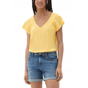 QS blouse met vlindermouw yellow 2130779 1317