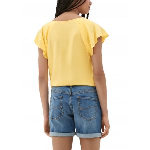 QS blouse met vlindermouw yellow 2130779 1317
