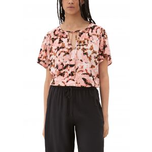 QS print blouse orange 2130784 20A3