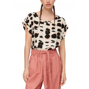 QS print blouse white 2130208 08A1