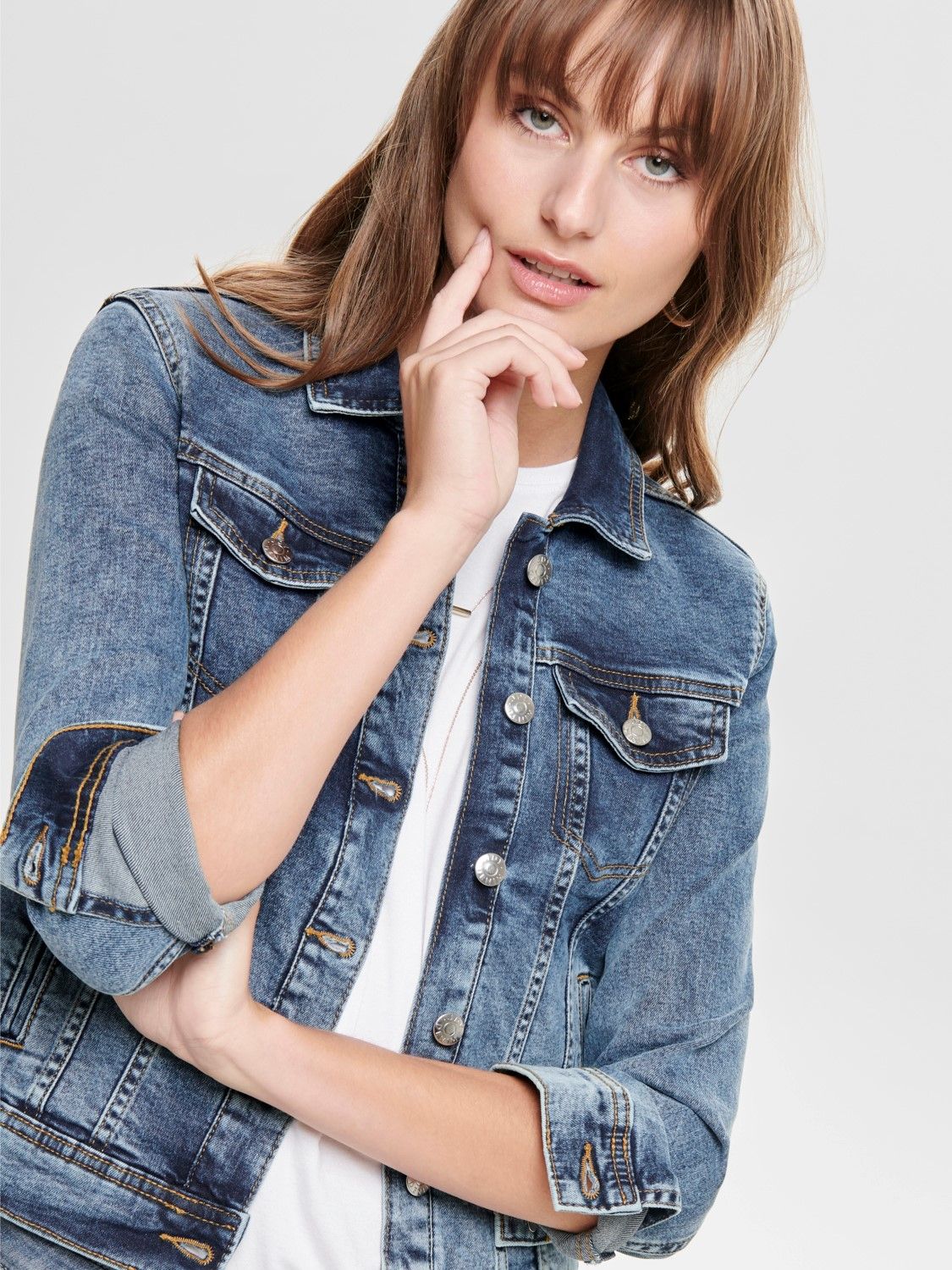 Jacqueline de Yong denim jack medium blue 15180019