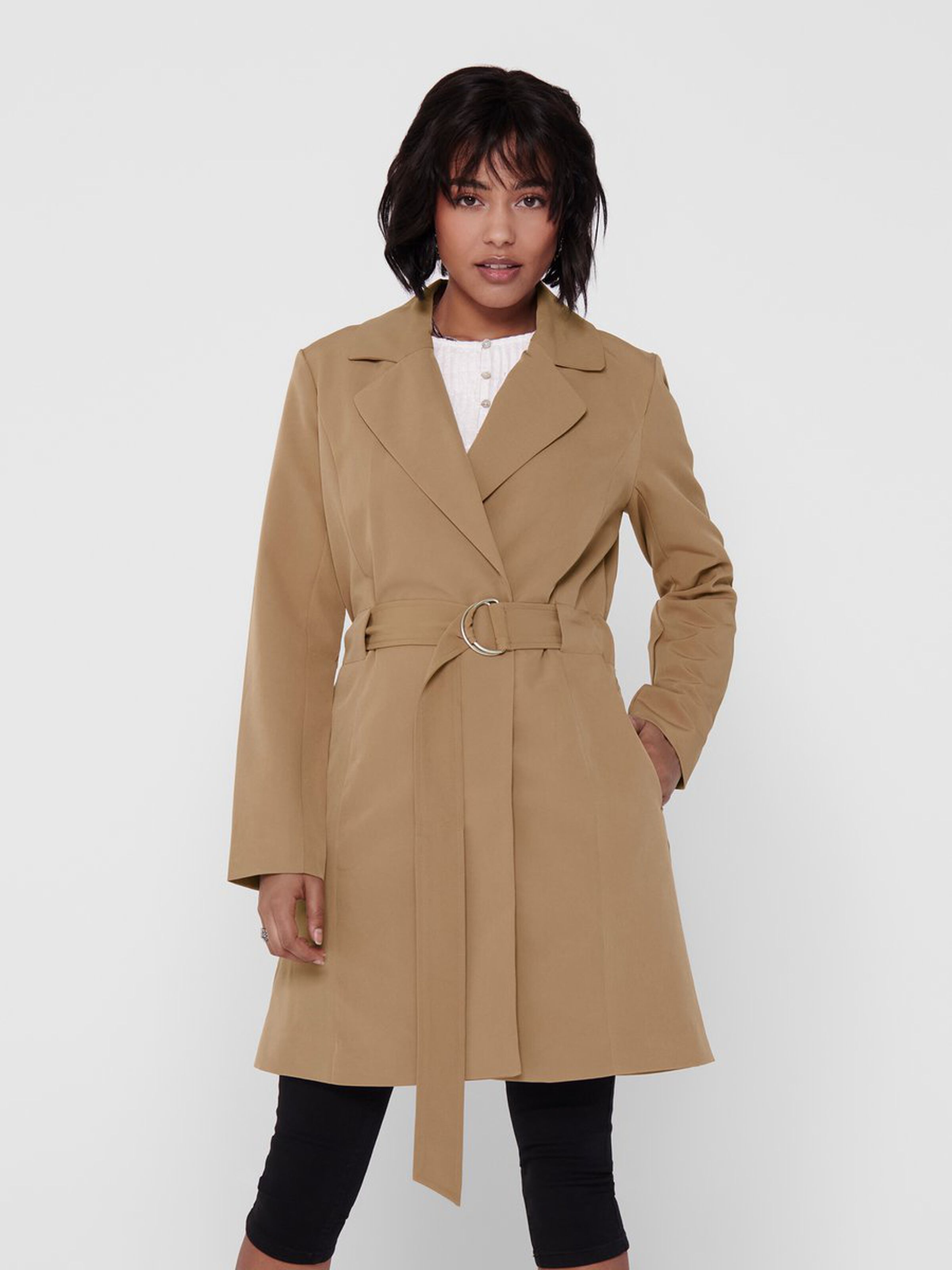 Jacqueline de Yong trenchcoat woodsmoke 