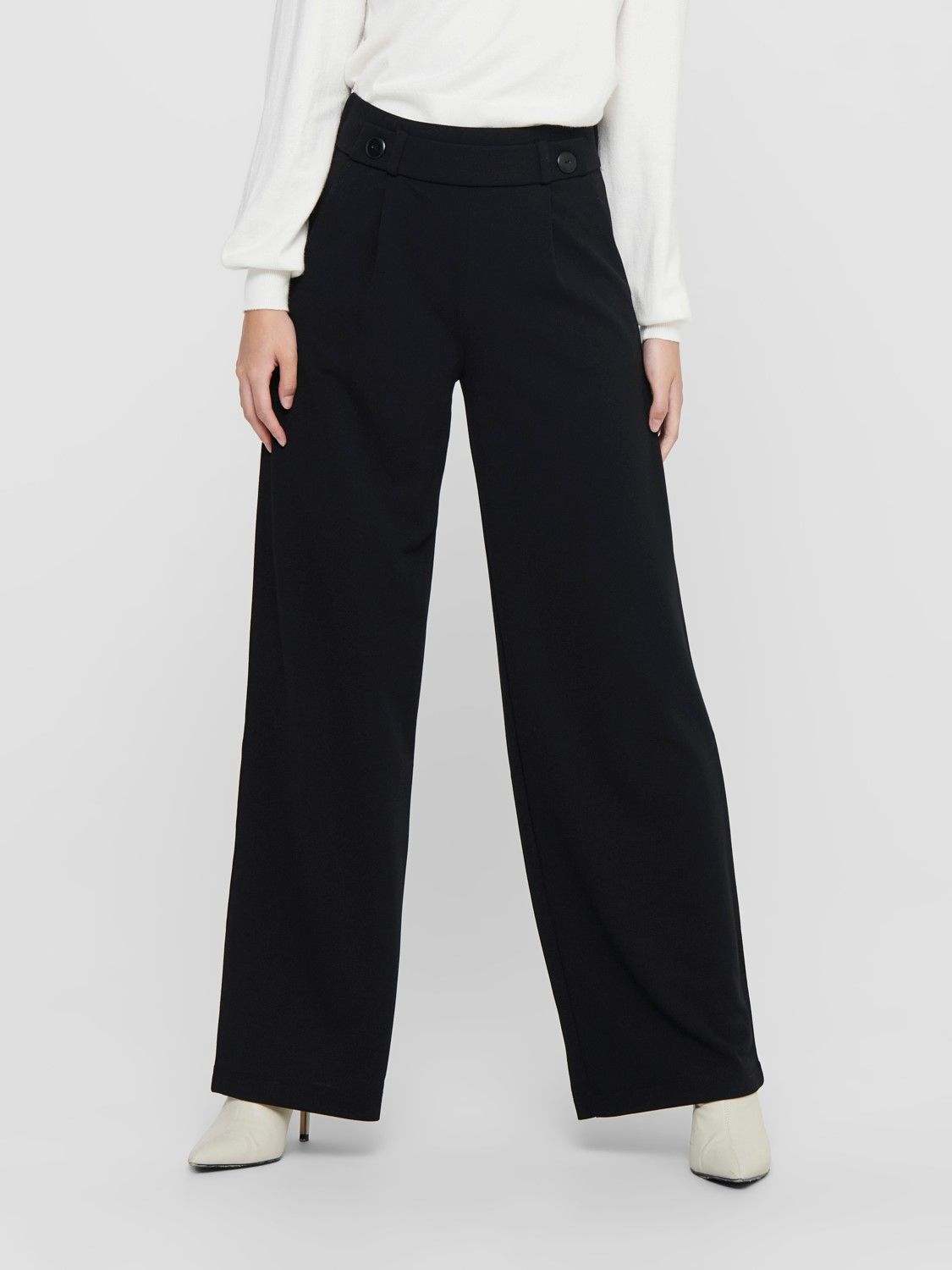 Jacqueline de Yong wijde pantalon zwart 15208430