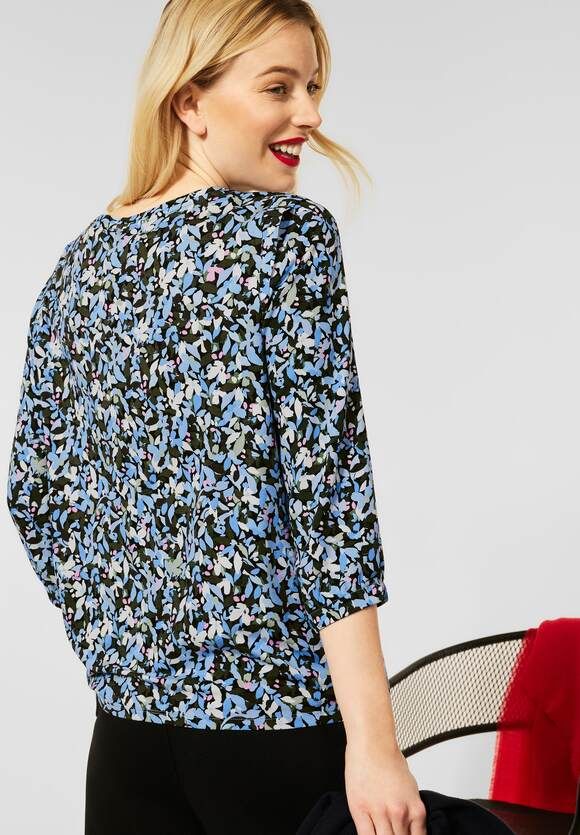 Street One print shirt vintage blue 