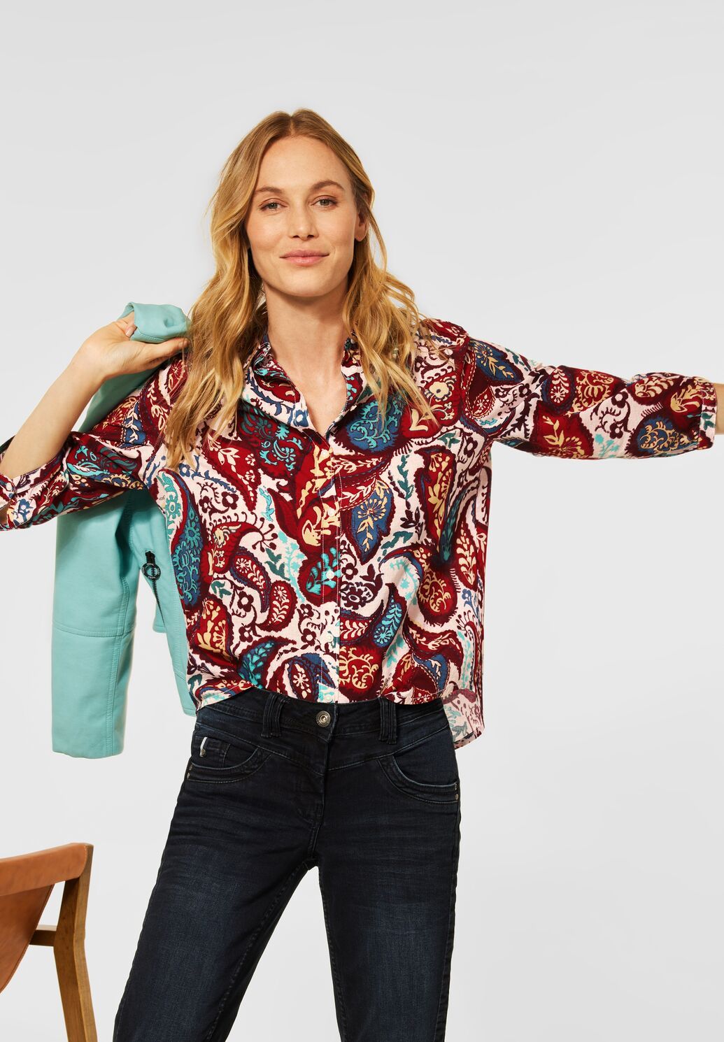 Cecil paisley print blouse off white 
