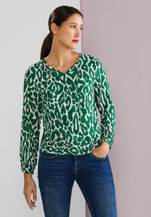 Street One print blouse brisk green