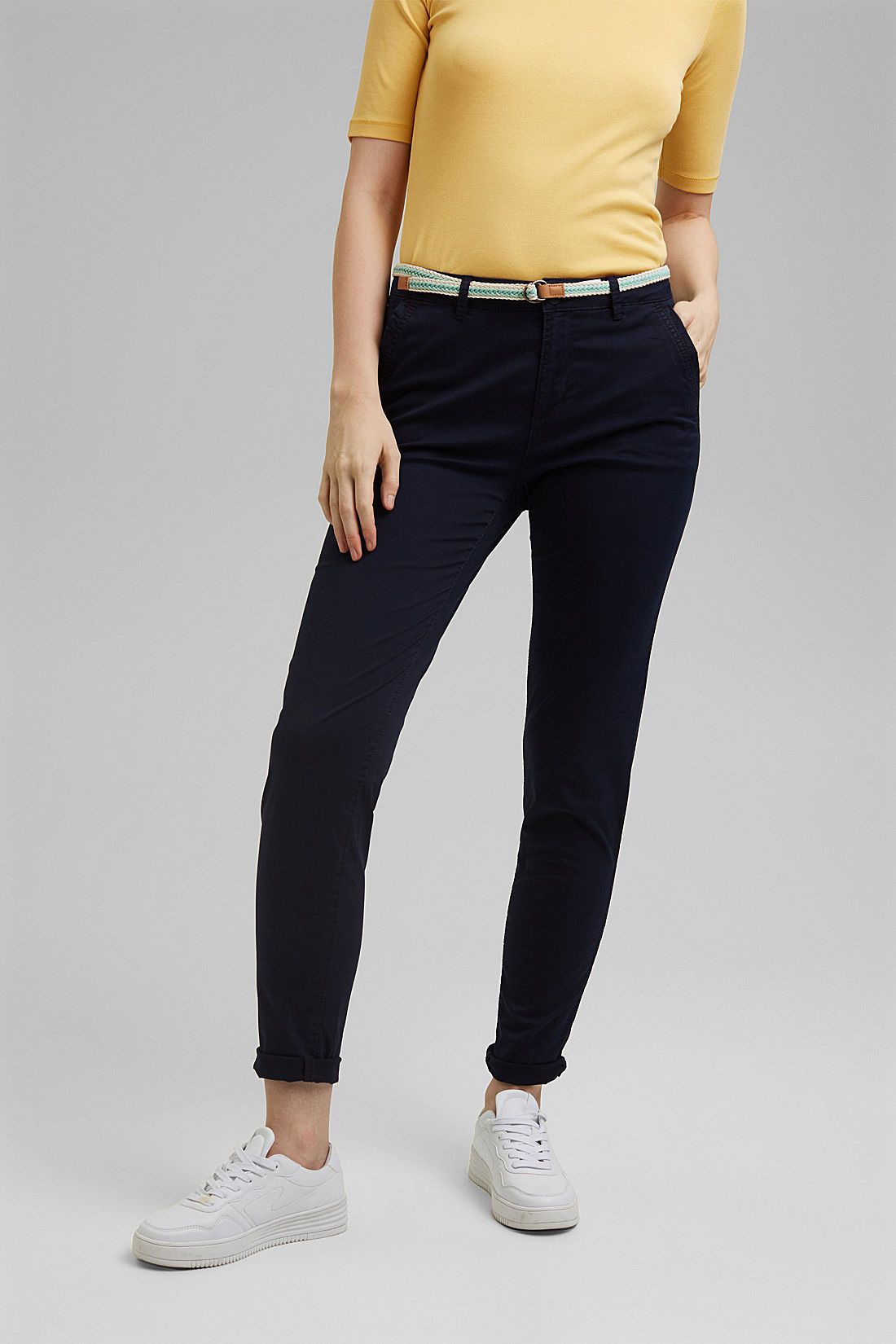 Esprit chino broek navy 991EE1B318 E400