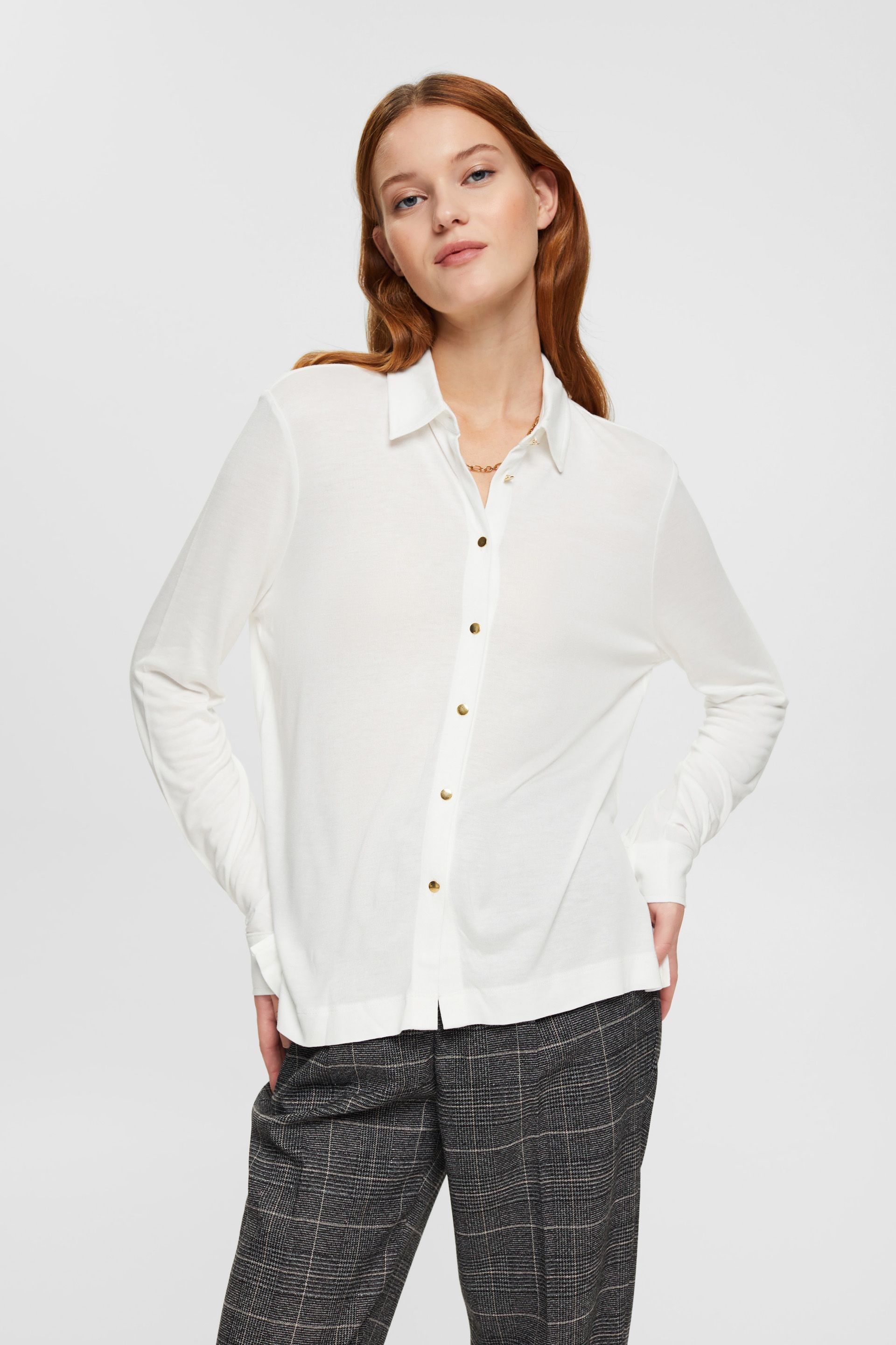 matig formeel Snelkoppelingen Esprit tricot blouse ecru 992EO1K312 110