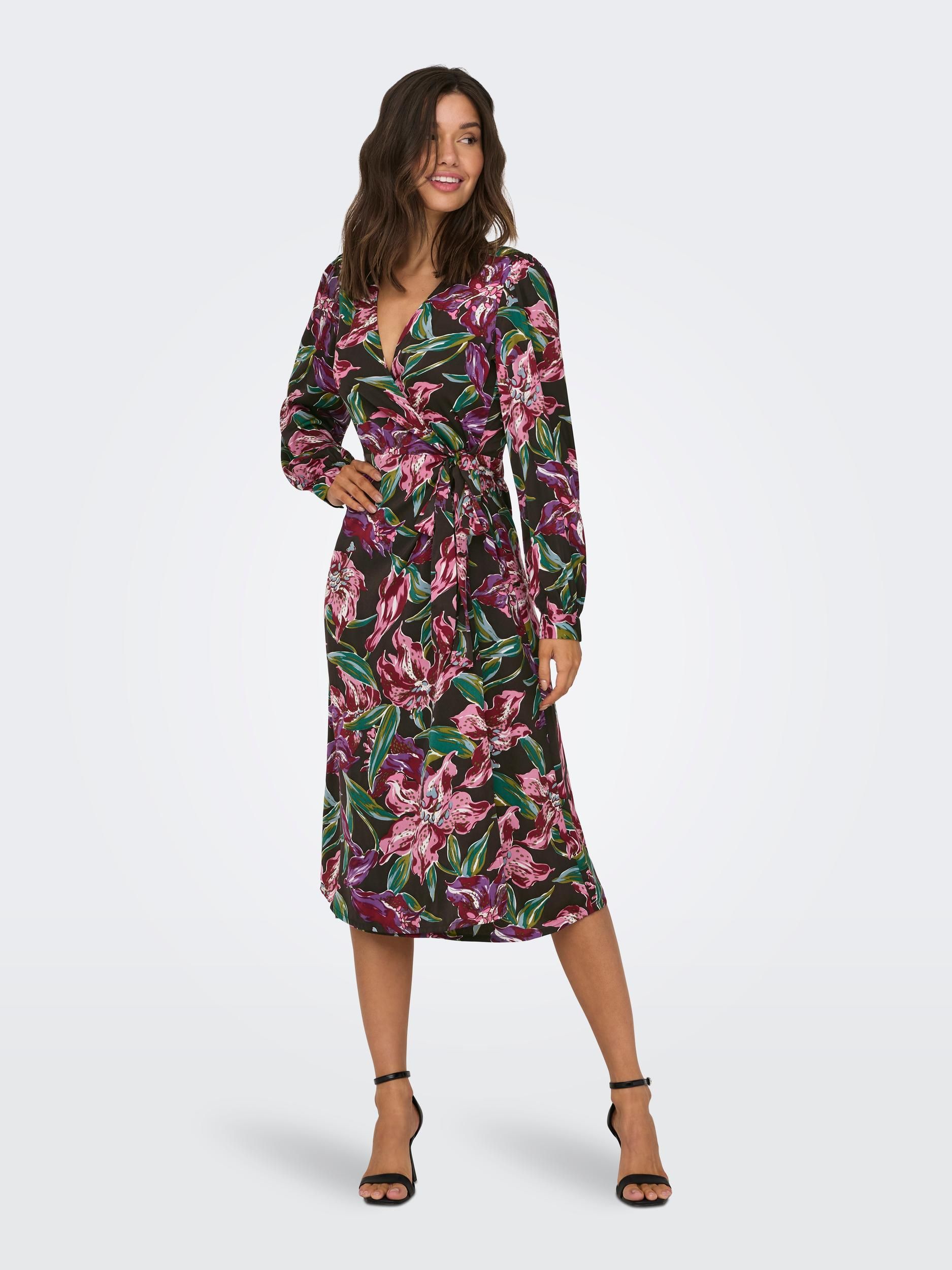JDY wikkel print jurk peat multicolor 15306182