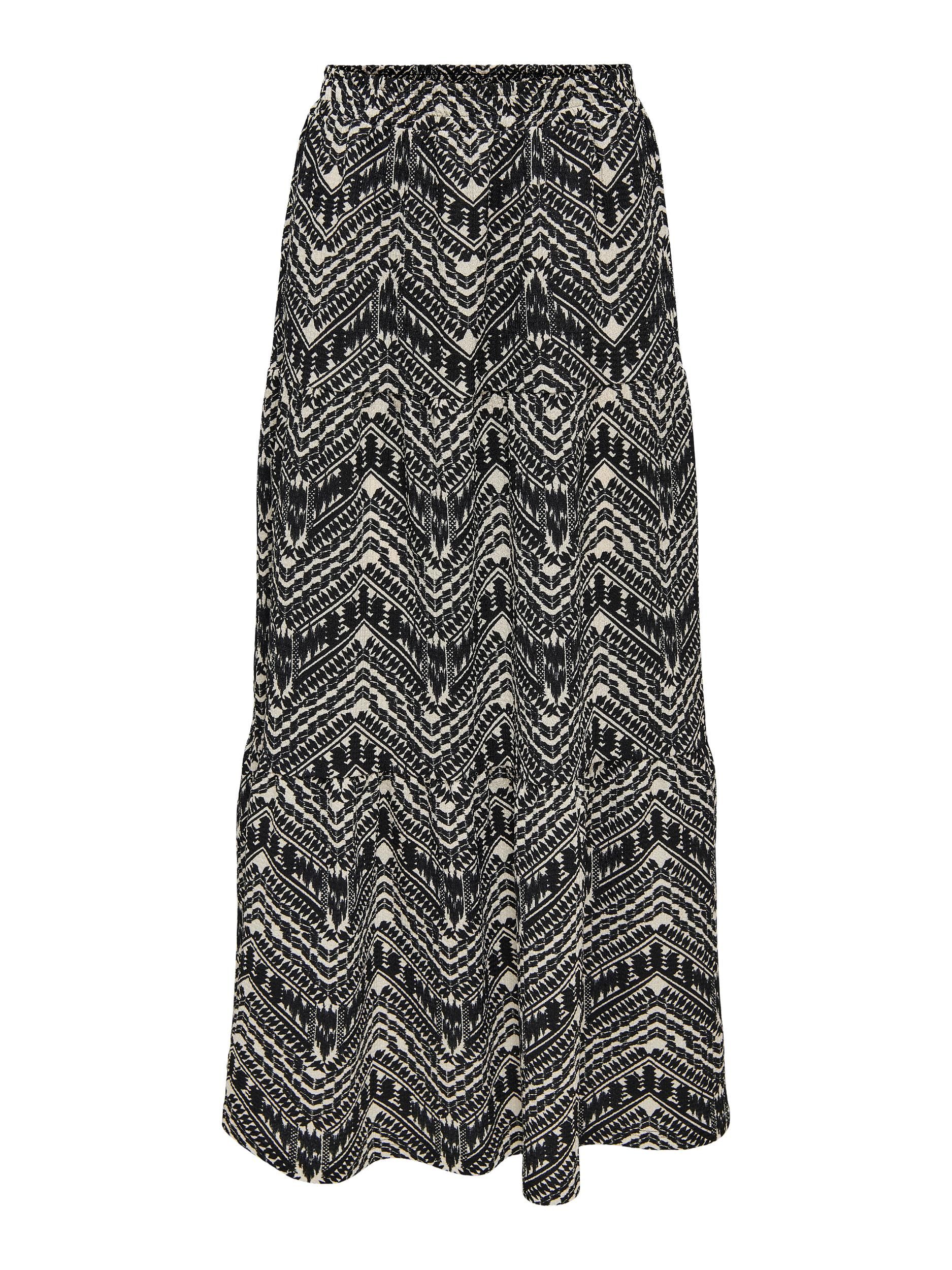 Maxi rok zwart clearance wit